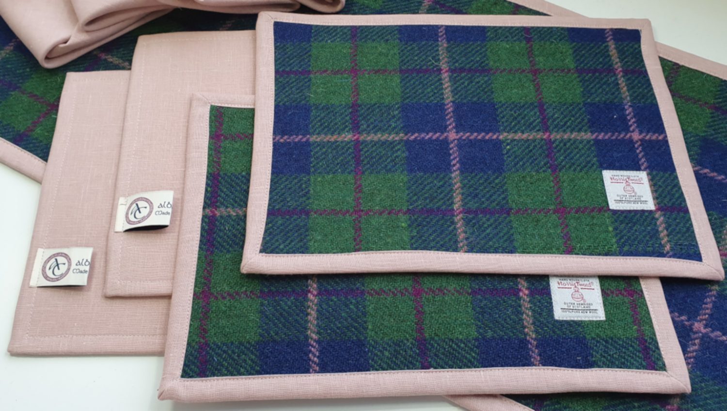 Harris Tweed Placemats handmade in our Alba Craft Studio in Inverness